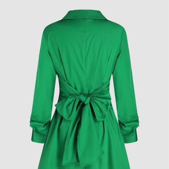 Large green top/ dress Vneck long sleeve - Picture 2 of 12